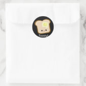 Schattigee kawaii toasty toast en boter sticker (Tas)