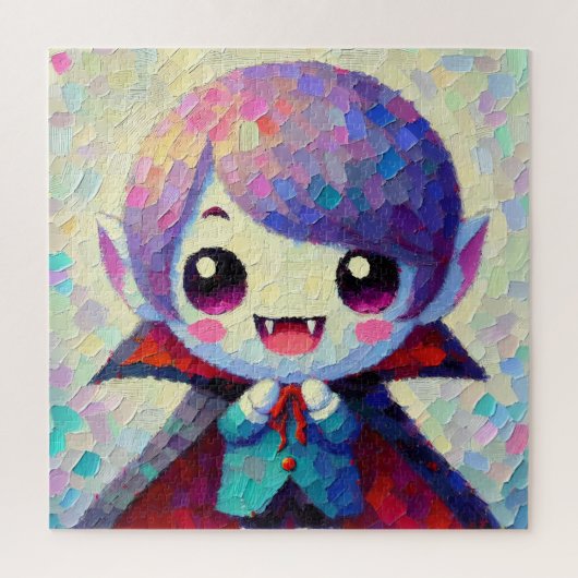 Schattigee Kawaii Vampire Boy Jigsaw Puzzel (Verticaal)