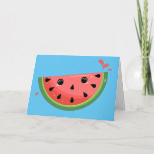 Schattigee Kawaii Watermeloen Kaart