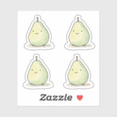 Schattigee kawaii Waterverf peer Sticker (Vel)