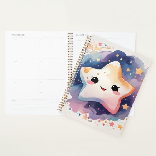 Schattigee Kawaii Waterverf Star Nursery Baby Planner (Display)