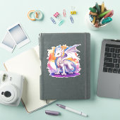 Schattigee Kawaii White Dragon Sticker voor Anime (iPad Cover)