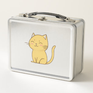 Schattigee Kawaii Yellow Cat tekening