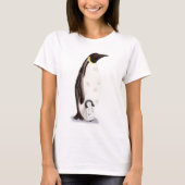Schattigee Keizer Pinguïn Illustratie T-shirt (Voorkant)