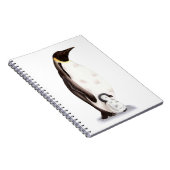 Schattigee keizerspinguïn en kuiken notitieboek (Rechterzijde)