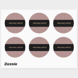 Schattigee Keniaanse Leopard Pattern Thermal Tumbl Ronde Sticker