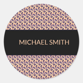 Schattigee Keniaanse Leopard Pattern Thermal Tumbl Ronde Sticker