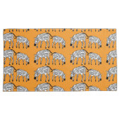 Schattigee Keniaanse Zebras Pattern Sinaasappel Kussensloop (Voorkant-Rechts)