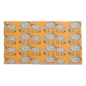 Schattigee Keniaanse Zebras Pattern Sinaasappel Kussensloop (Achterkant-Links)