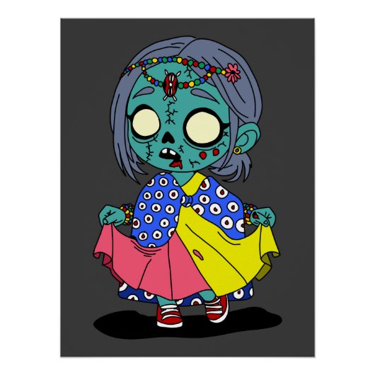 Schattigee Keniaanse zombie Perfect Poster (Voorkant)