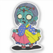Schattigee Keniaanse zombie Sticker (Voorkant)