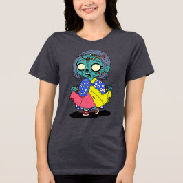 Schattigee Keniaanse zombie Tri-Blend Shirt