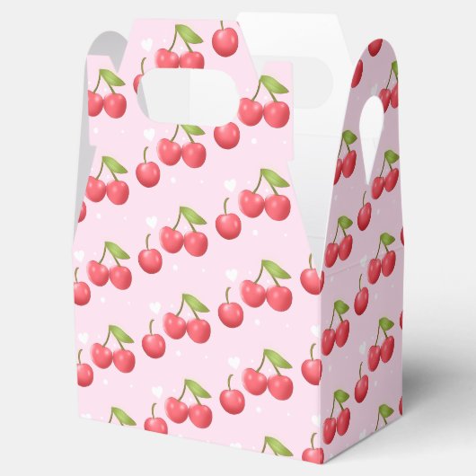 Schattigee kersen 1e verjaardag bedankdoosjes (Geopend)