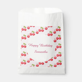 Schattigee kersen 1e verjaardag bedankzakje