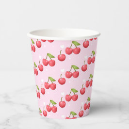 Schattigee kersen 1e verjaardag papieren bekers