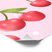 Schattigee kersen 1e verjaardag perfect poster (Hoek)