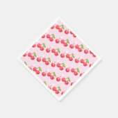 Schattigee kersen 1e verjaardag servet (Hoek)
