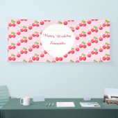 Schattigee kersen 1e verjaardag spandoek (Beurs)