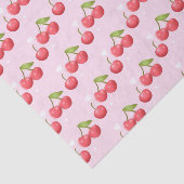 Schattigee kersen 1e verjaardag tissuepapier (Detail)