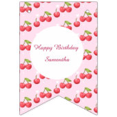 Schattigee kersen 1e verjaardag vlaggetjes (Derde vlag)