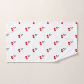 Schattigee kersen Eenvoudige rode witte handdoek (Handdoek)