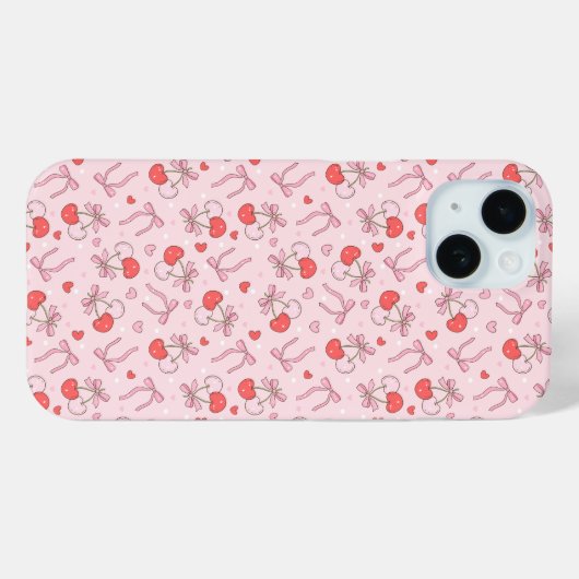 Schattigee kersen en boog Case-Mate iPhone case (Achterkant (horizontaal))