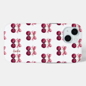 Schattigee kersen met boogpatroon Case-Mate iPhone case (Achterkant (horizontaal))
