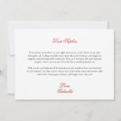 Schattigee Kersenbrief Bruidsmeisje Kaart (Achterkant)