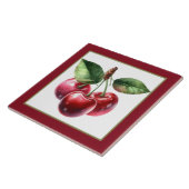 Schattigee kersenliefhebbers keuken tegeltje (Zijkant)