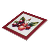 Schattigee kersenliefhebbers keuken tegeltje (Zijkant)