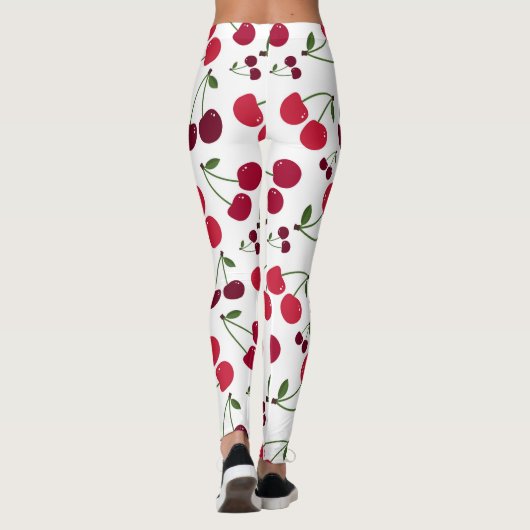 Schattigee kersenpatroon Leggings (Achterkant)