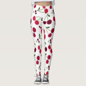 Schattigee kersenpatroon Leggings (Voorkant)