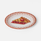 Schattigee kersentaart serveert papier bord (Gekanteld)