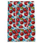 Schattigee kersenthema-verjaardagspatroon medium cadeauzakje (Achterkant)