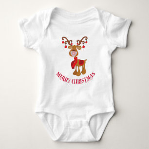 Schattigee Kerst 2020 Rendier Rudolph Gezichtsmask Romper