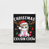 Schattigee Kerst 2024 Cousin Crew Xmas Lights Unic Kaart (Voorkant)
