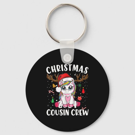 Schattigee Kerst 2024 Cousin Crew Xmas Lights Unic Sleutelhanger (Voorkant)
