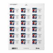 Schattigee Kerst Aangepaste Foto Modern Retouradre Etiket (Full Sheet)