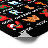 Schattigee kerst alfabet kleuterschool voorschools poster (Hoek)