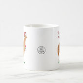 Schattigee Kerst Alpaca Gepersonaliseerde Dierenva Koffiemok (Center)