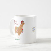 Schattigee Kerst Alpaca Gepersonaliseerde Dierenva Mok (Voorkant links)