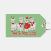 Schattigee Kerst Alpaca met Holly in rood & groen Cadeaulabel (Voorkant (Horizontaal))