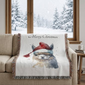 Schattigee kerst Alpaca, op maat Deken