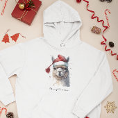 Schattigee kerst Alpaca, op maat Hoodie