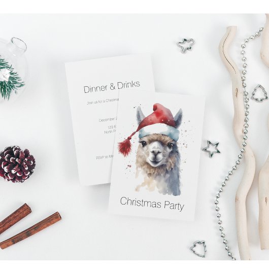 Schattigee kerst Alpaca, op maat Kaart