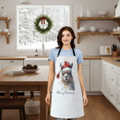 Schattigee kerst Alpaca, op maat Schort