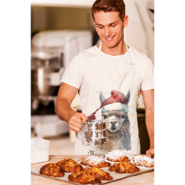 Schattigee kerst Alpaca, op maat Schort