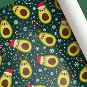 Schattigee kerst avocado vakantie cadeaupapier