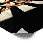 Schattigee Kerst Baby Ducks Parade Crosswalk Vakan Poster (Hoek)