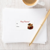 Schattigee Kerst Baby Highland Kalf Gift Label (Insitu)